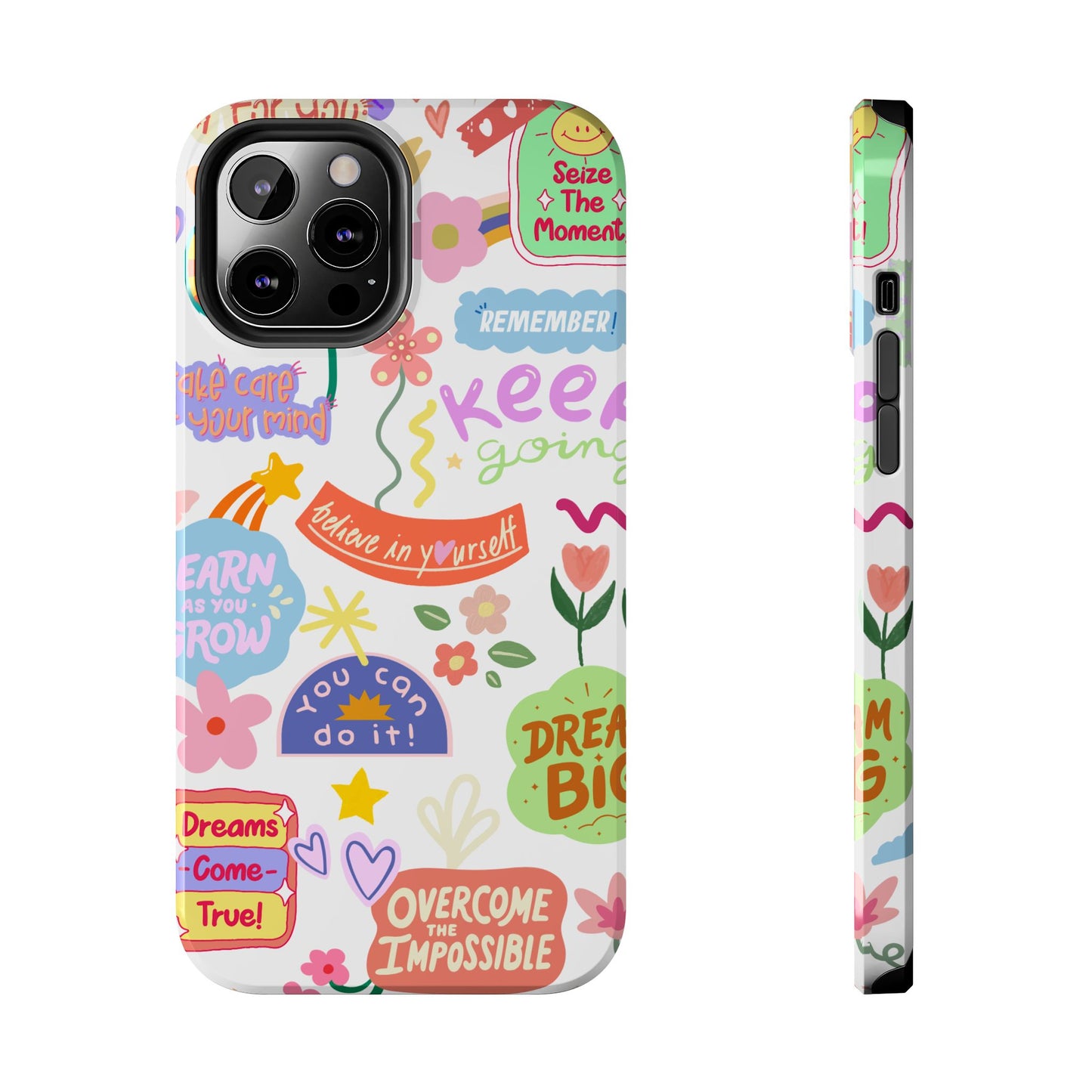 Inspirational, Motivational Phone Case, Cute Floral, Confidence Case, Gift for Her, Positive Vibes