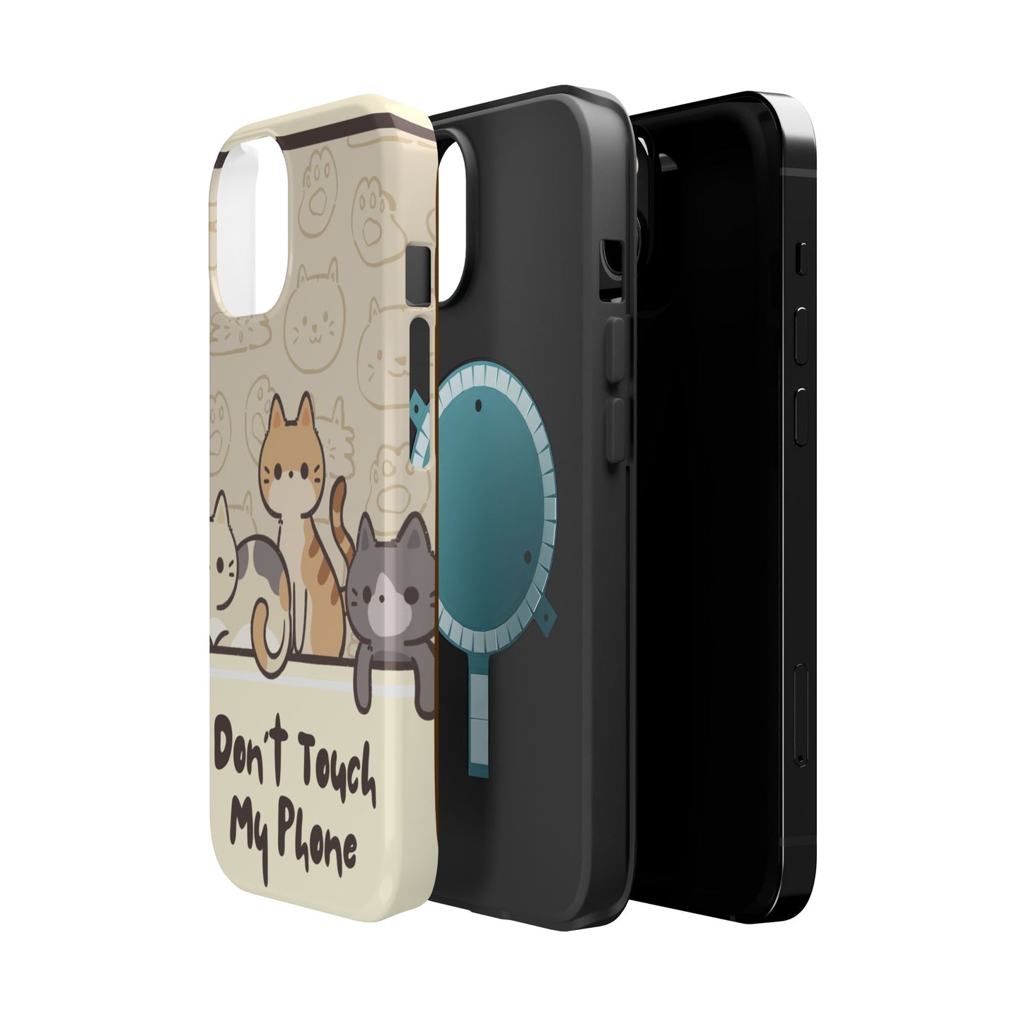 Cute Cat Tough MAGNETIC Phone Case - Don’t Touch My Phone!