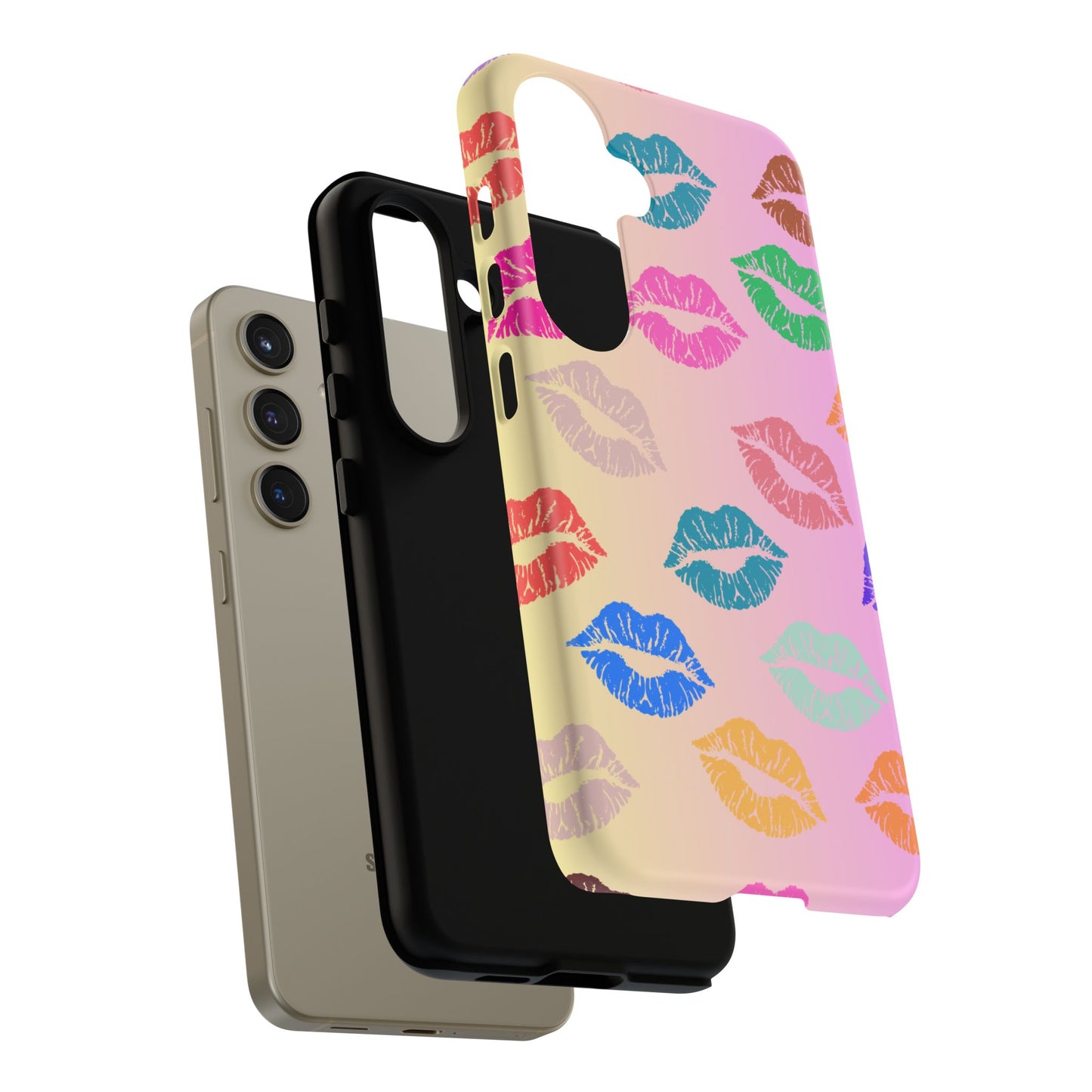Kiss Print Tough Phone Cases Cute, Durable for Samsung