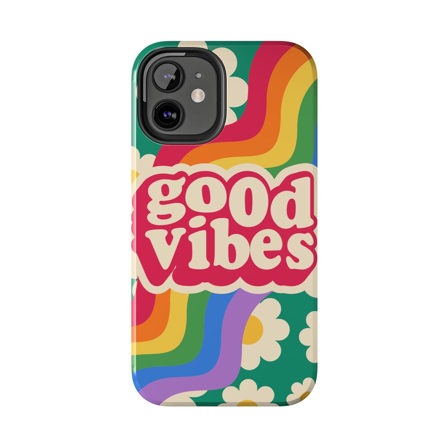 Good Vibes Tough Phone Cases, Colorful, Cheerful Phone Protection, Gifts for Friends