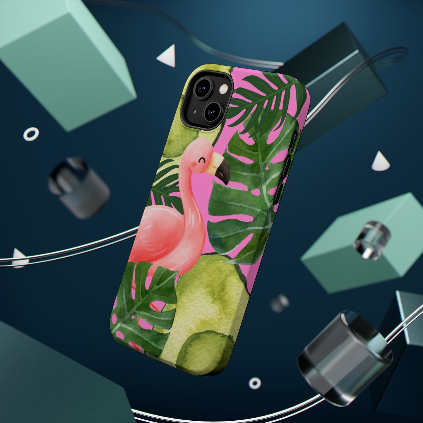 Tropical Flamingo, Cute, Summer Vibes MAGNETIC Tough Phone Case