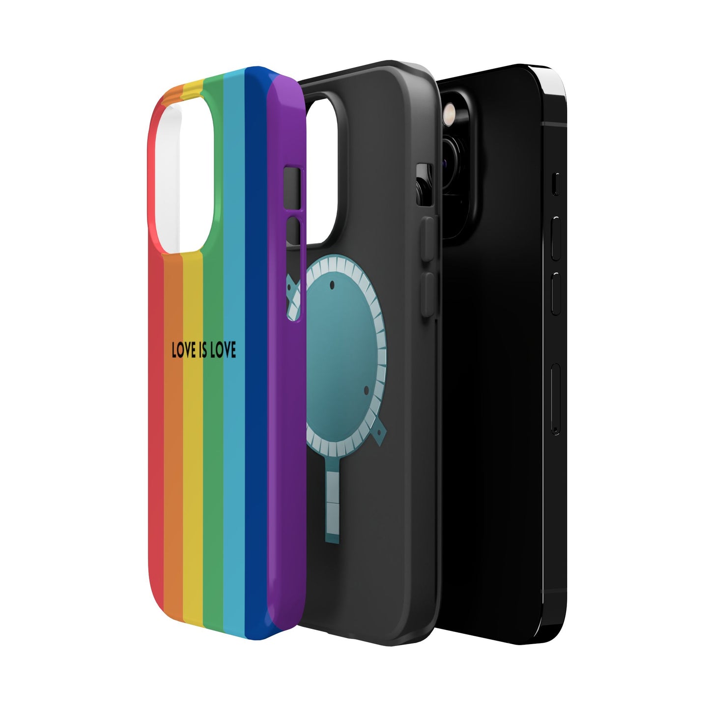 lOVE IS LOVE- Rainbow, LGBTQ+ Pride MAGNETIC Phone Case