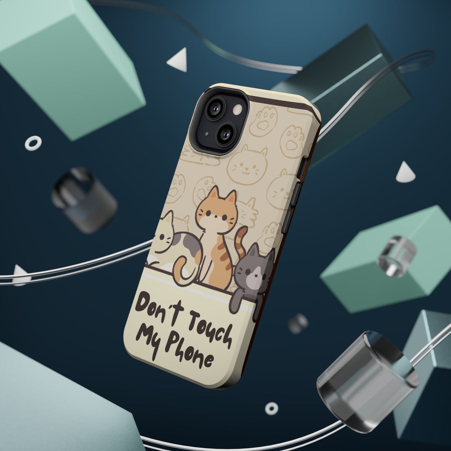 Cute Cat Tough MAGNETIC Phone Case - Don’t Touch My Phone!