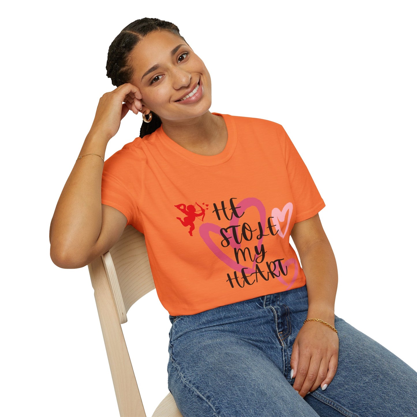 He Stole My Heart Unisex T-Shirt - Cute Valentine’s Day Couple Shift