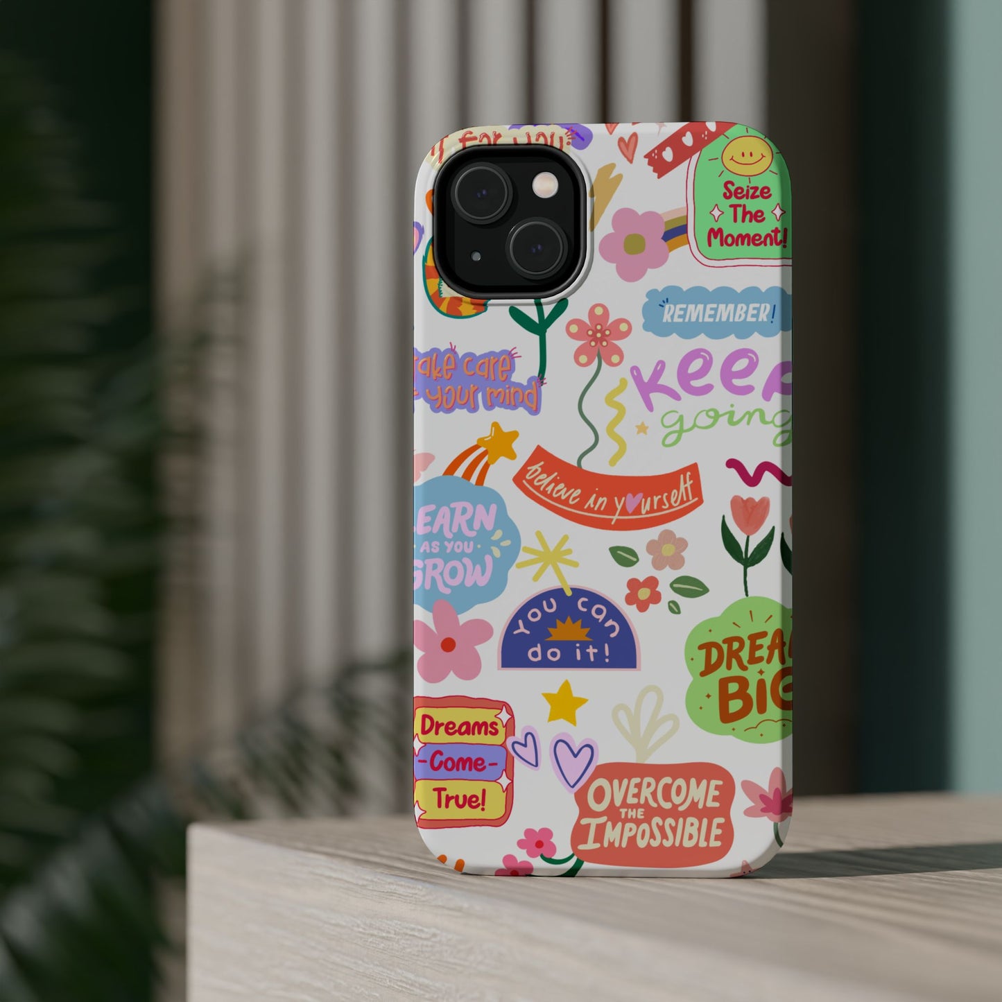 Inspirational, Motivational Phone Case, Cute Floral, Confidence Case, Gift for Her, Positive Vibes
