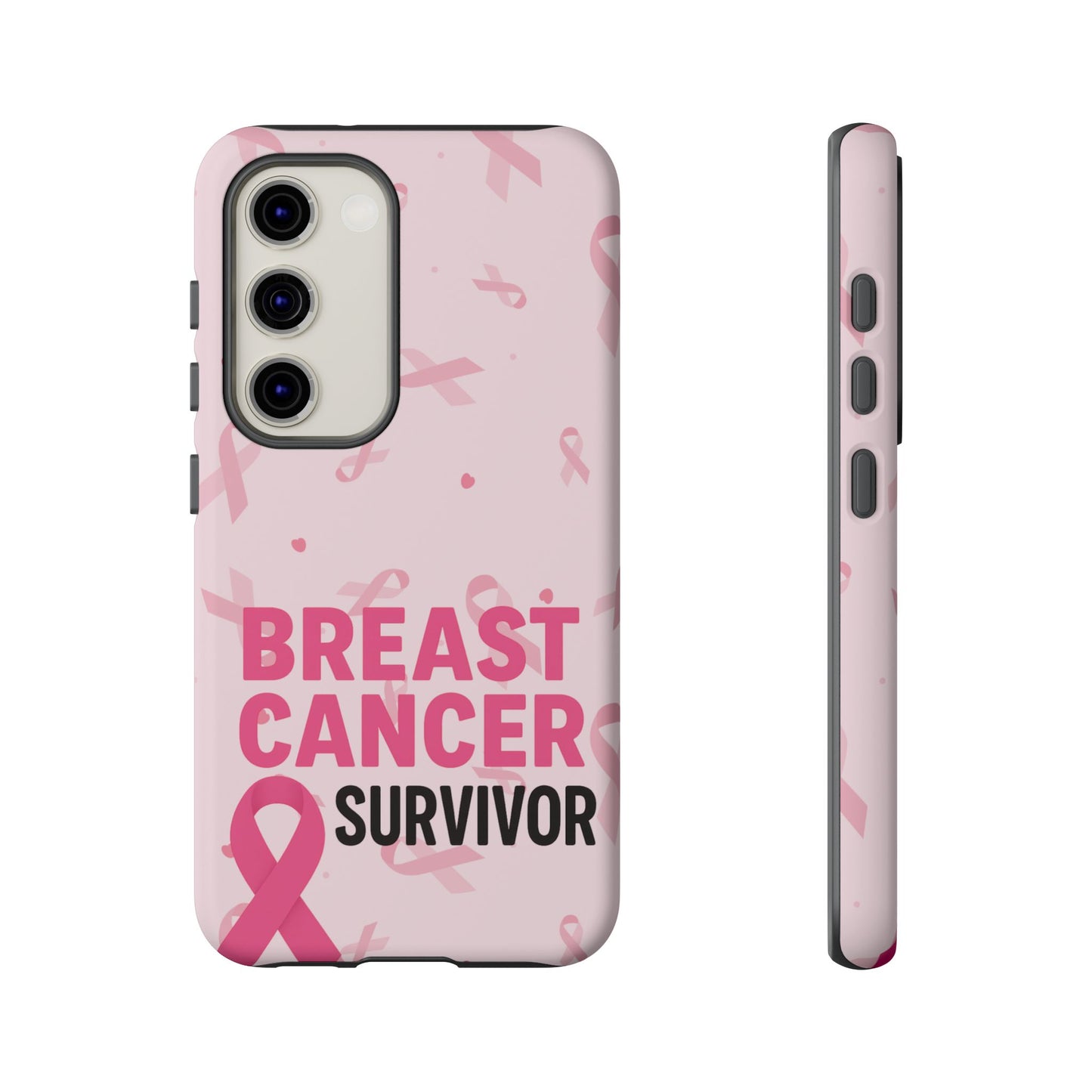 Breast Cancer Survivor Phone Case, Cancer Awareness, Pink Ribbon Design, Tough Cases for Samsung