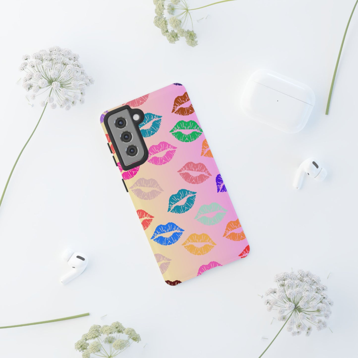 Kiss Print Tough Phone Cases Cute, Durable for Samsung