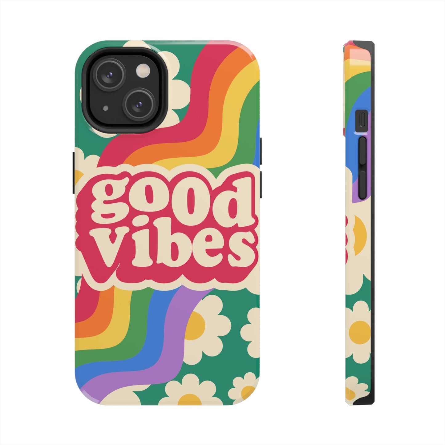 Good Vibes Tough Phone Cases, Colorful, Cheerful Phone Protection, Gifts for Friends