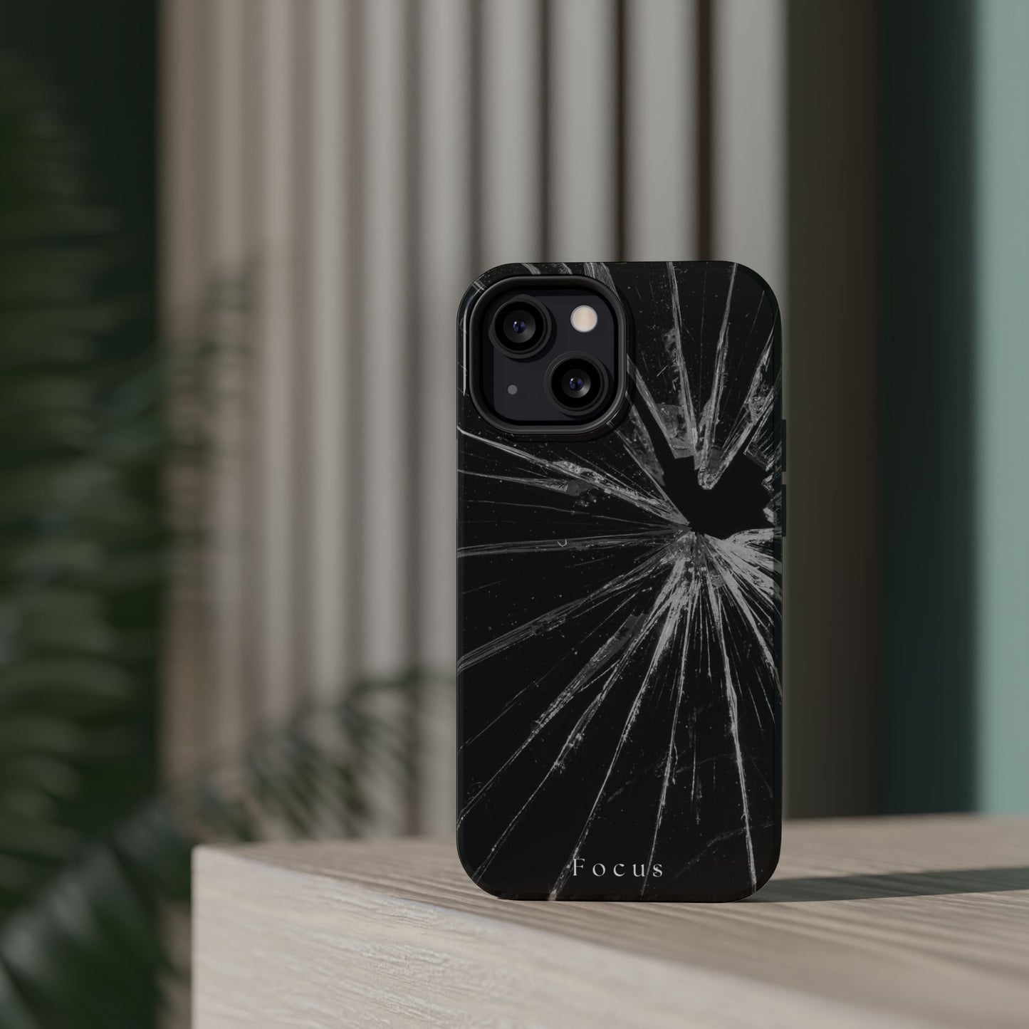 Durable Magnetic FOCUS Broken Glass Stylish Tough Case