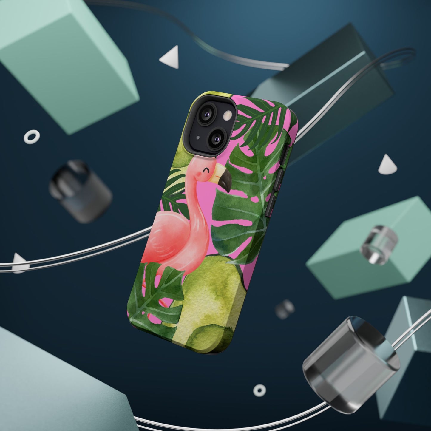 Tropical Flamingo, Cute, Summer Vibes MAGNETIC Tough Phone Case