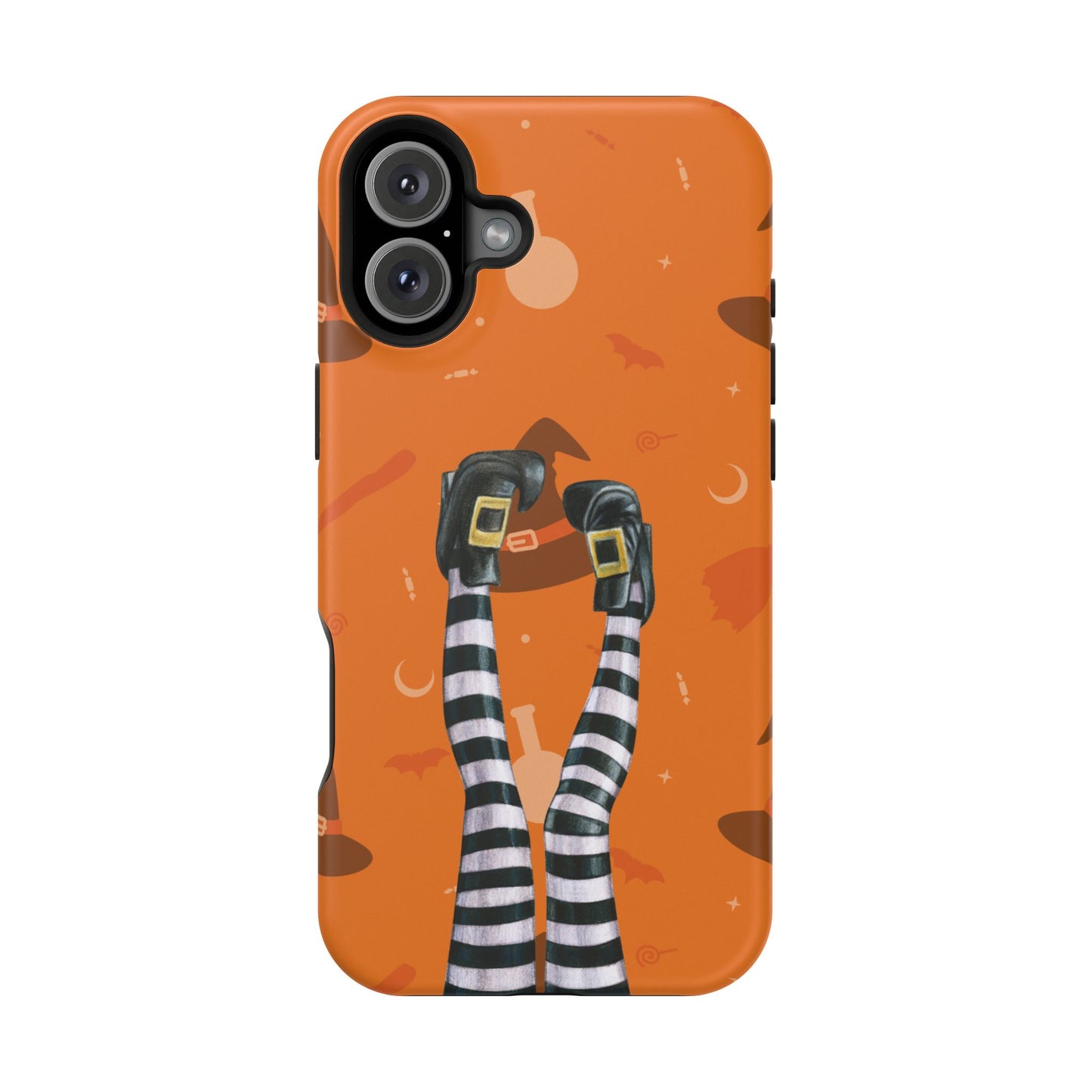 Halloween Magnetic Phone Case, Spooky Design, Witch Legs for Iphone