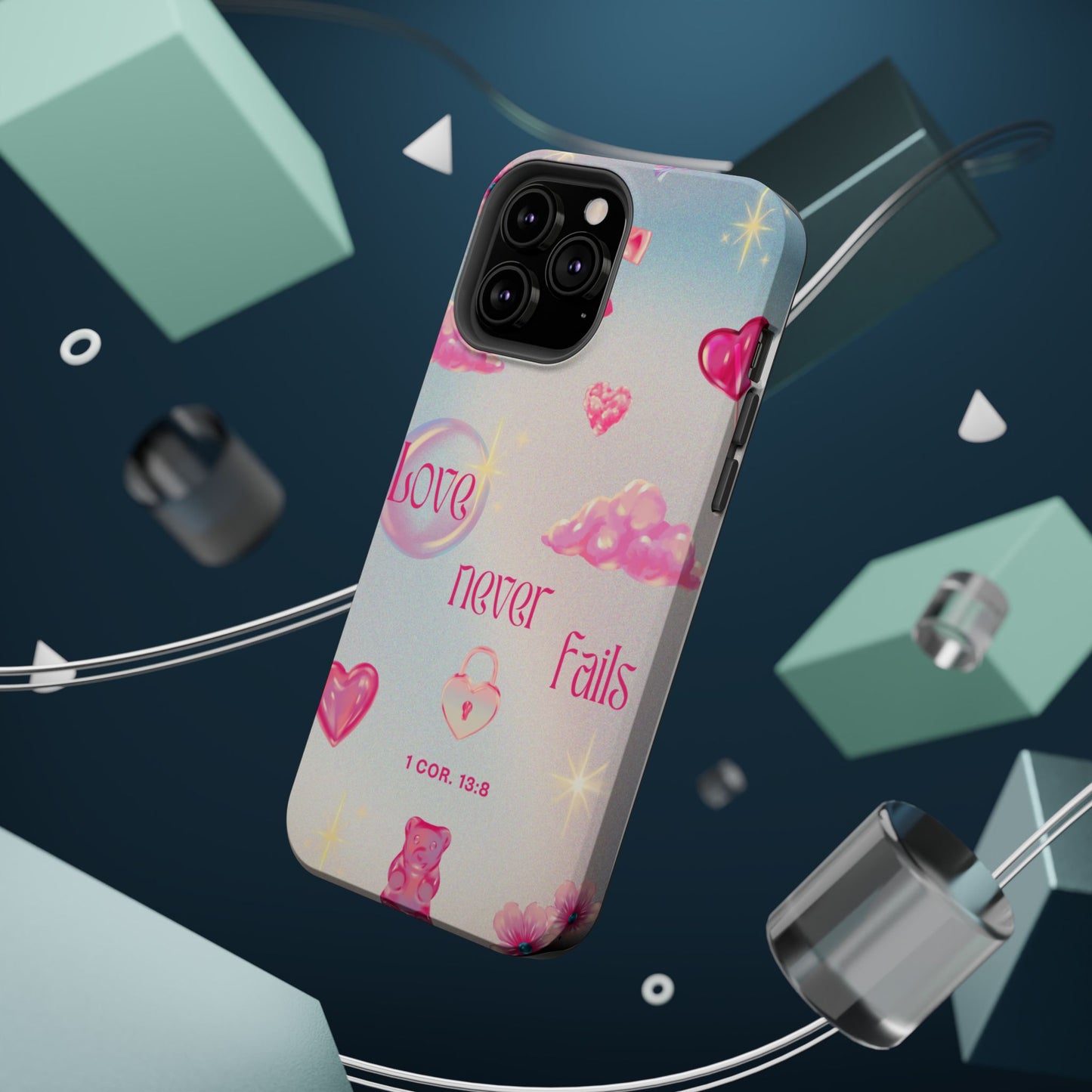Love Never Fails Bible Verse Tough MAGNETIC Phone Case