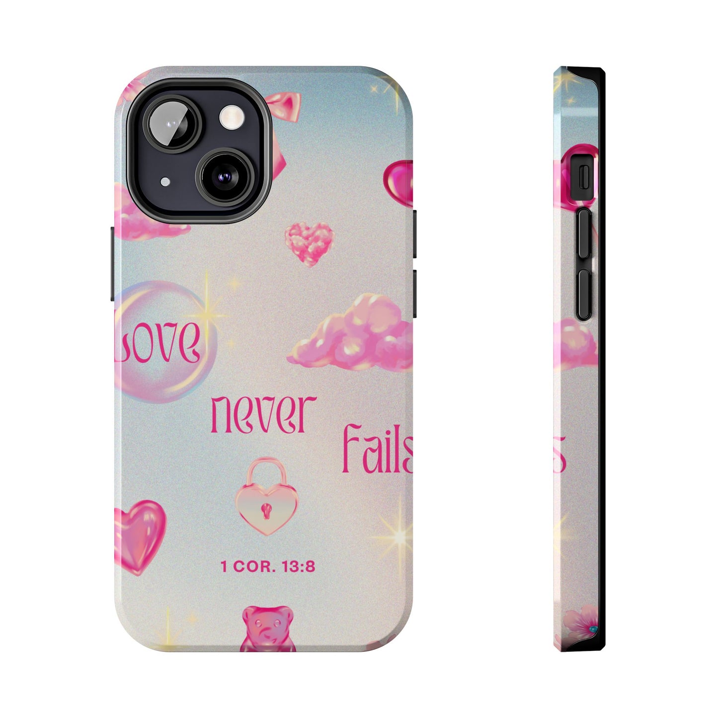 Love Never Fails Bible Verse Tough Phone Case