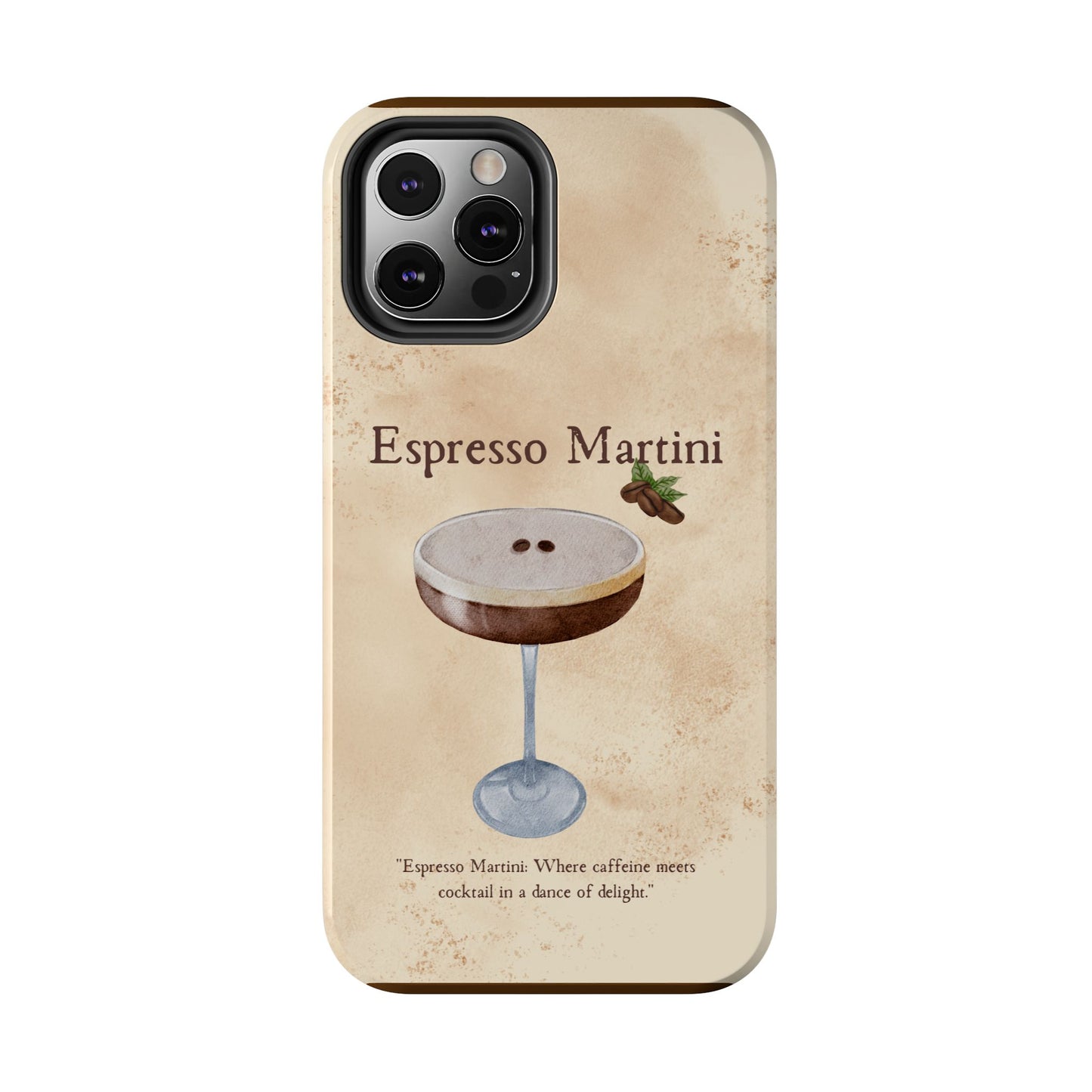 Espresso Martini Tough Phone Cases | Stylish Drink Design | Unique Gift for Cocktail Lovers | Perfect for Any Occasion