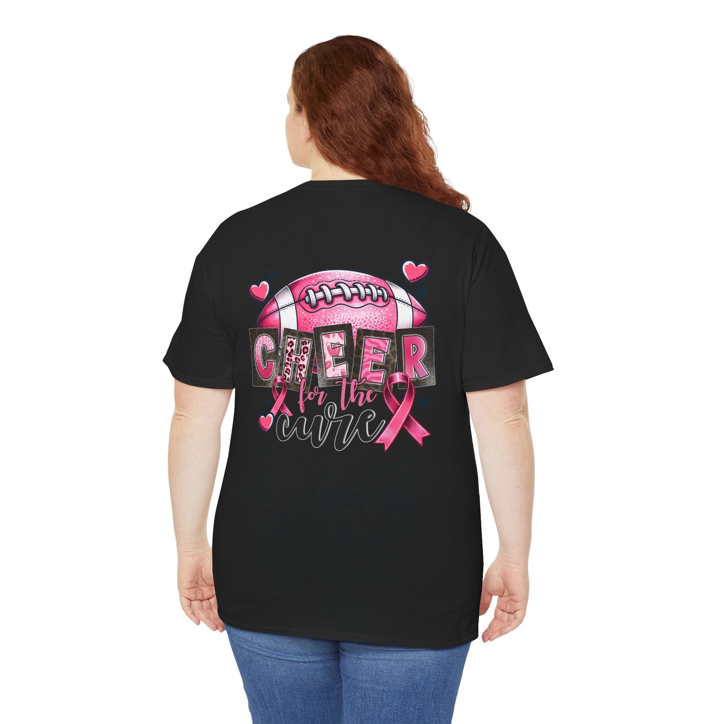 Breast Cancer Awareness Tee - "Cheer for the cure" Unisex Cotton Shirt