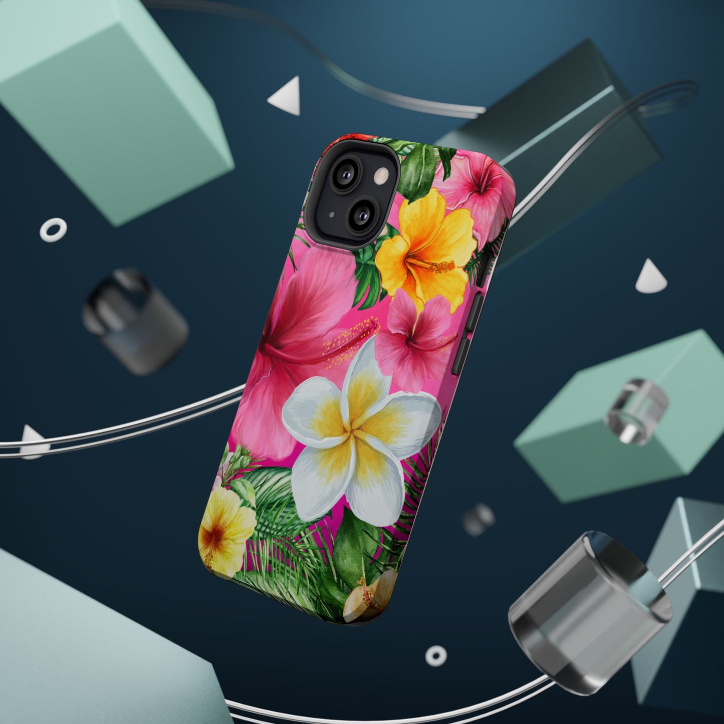 Tropical Floral MAGNETIC Phone Case - Tough, Durable, Chic Protection, Summer Vibes, Gift for Her