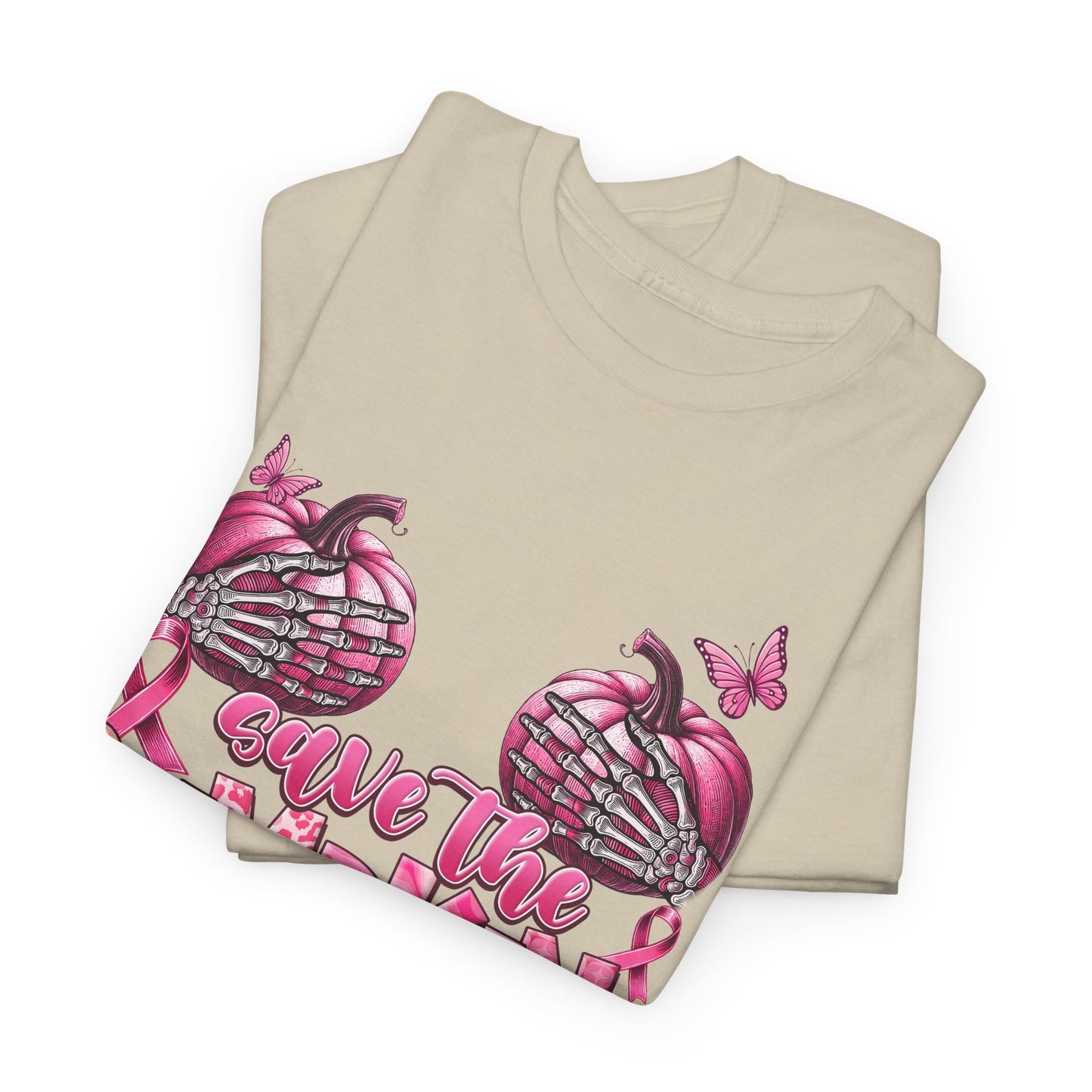 Save the Pumpkins Unisex Tee | Fall Fashion & Breast Cancer Awareness