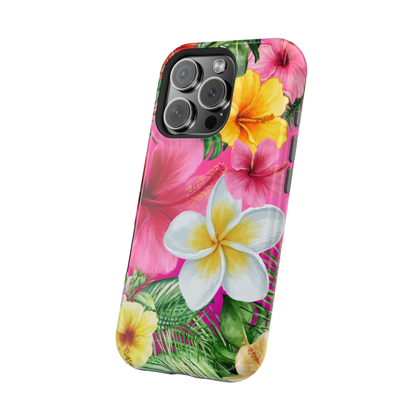 Tropical Floral MAGNETIC Phone Case - Tough, Durable, Chic Protection, Summer Vibes, Gift for Her
