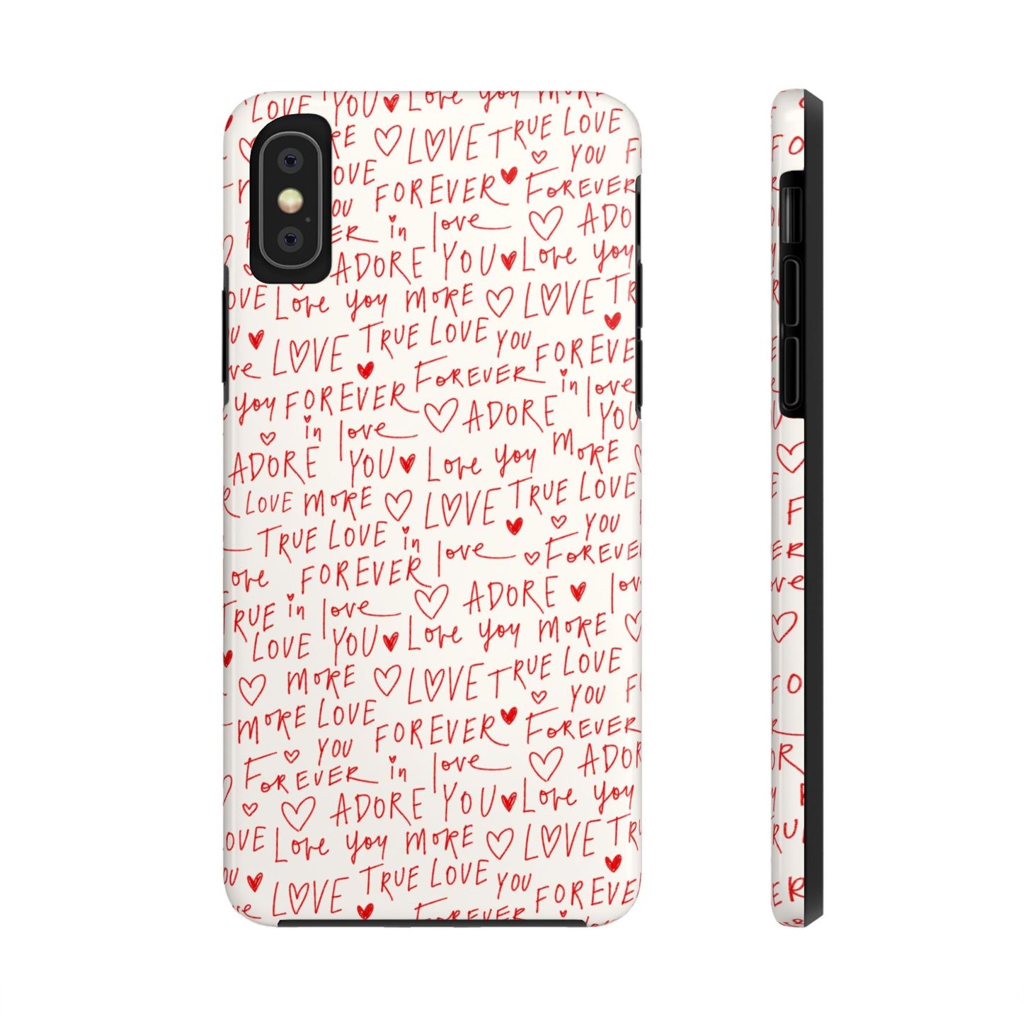 Love Hearts Tough Case for iPhone, Cute Heart Design, Adore You Case, True Love Protection