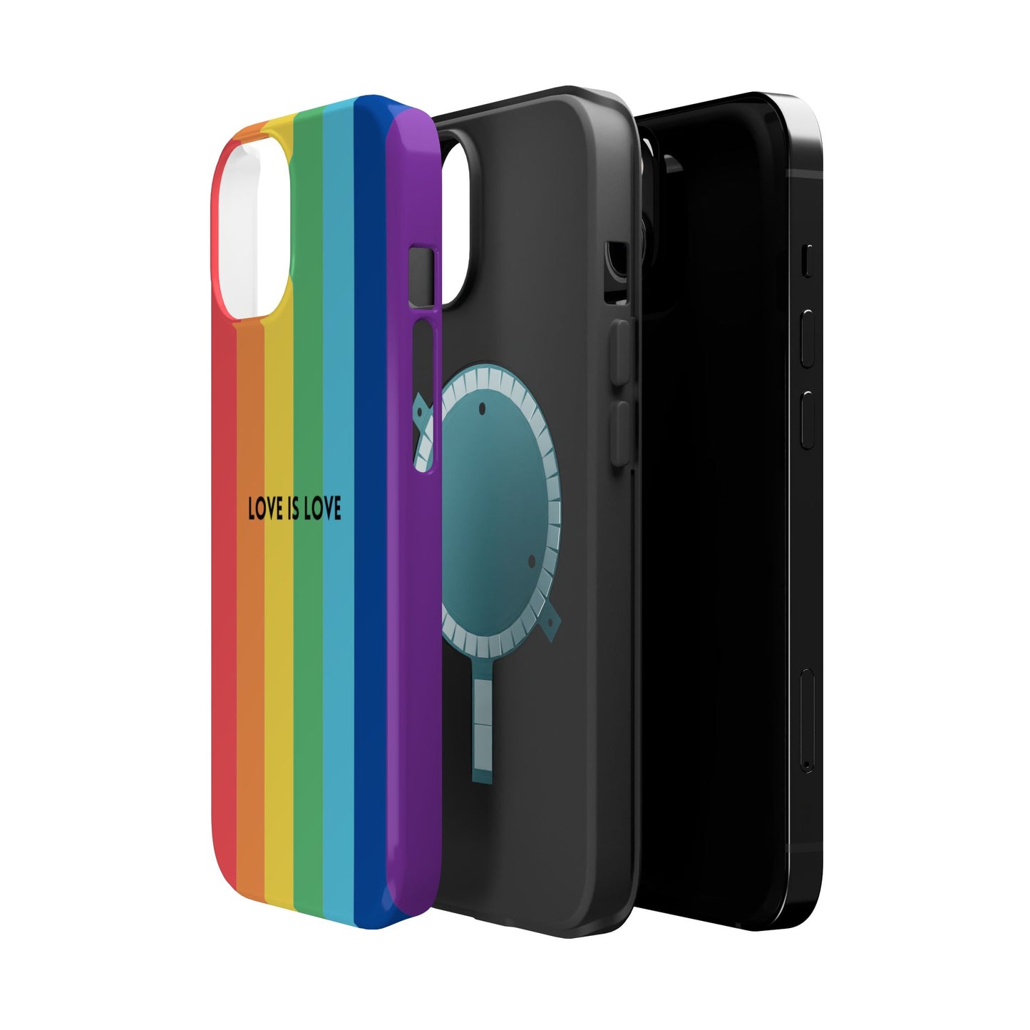 lOVE IS LOVE- Rainbow, LGBTQ+ Pride MAGNETIC Phone Case