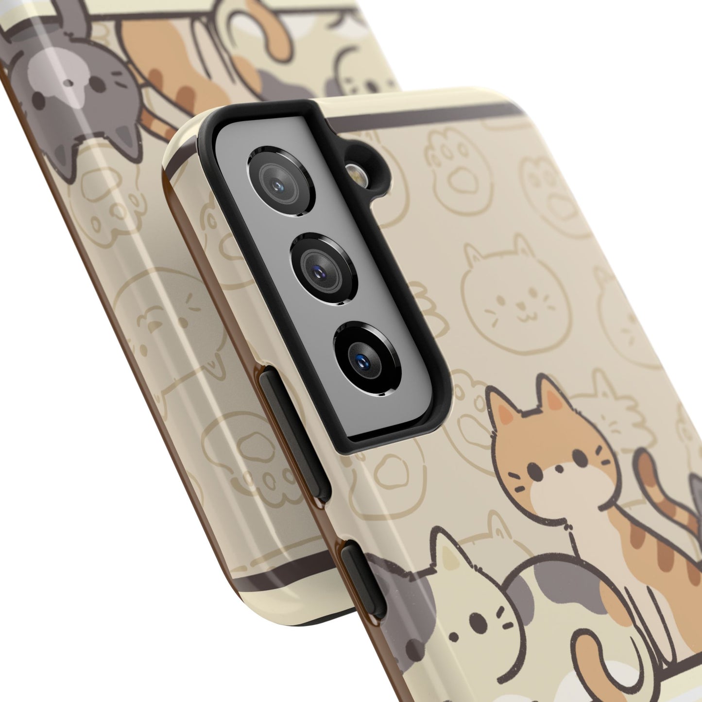 Cute Cat Tough Phone Case - Don’t Touch My Phone!