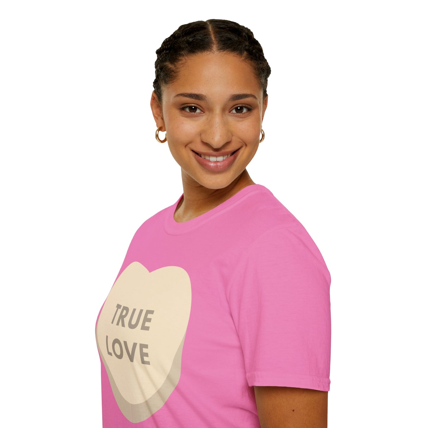 Couples Heart Graphic Unisex Softstyle T-Shirt - 'True Love' Design