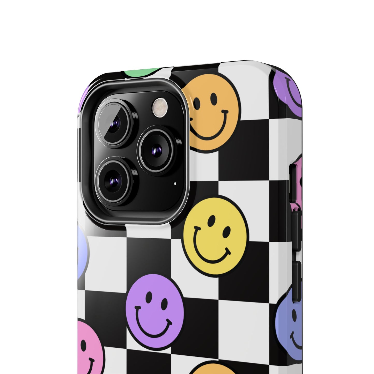 Colorful Smiley Face Phone Case, Durable Phone Cover, Fun Tech Accessories, Great for Gifts, Birthday, Holiday