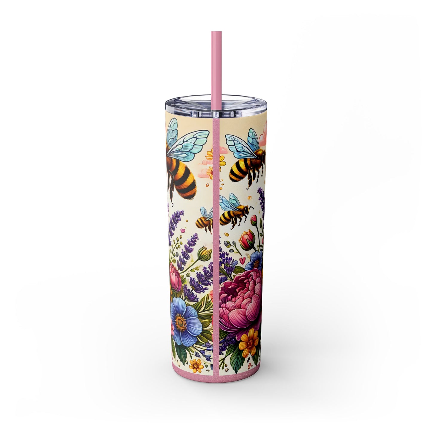 Best Mom Floral Skinny Tumbler with Straw – 20oz Insulated Drinkware for Mother's Day