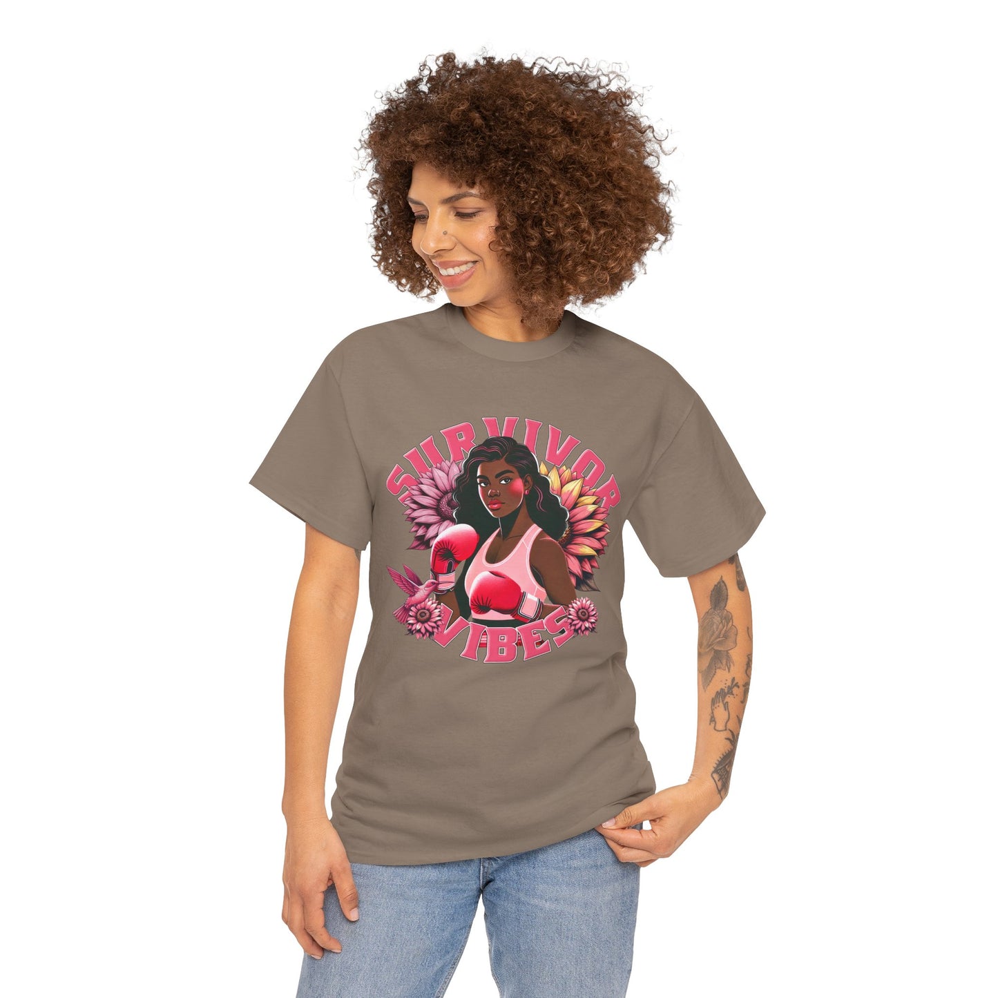 Survivor Vibes Unisex Tee - Empowering Breast Cancer T-Shirt