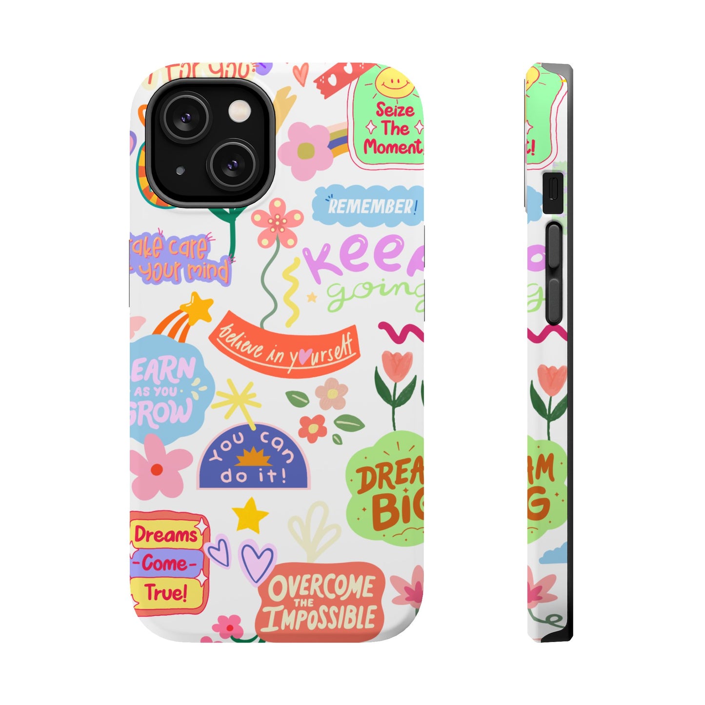 Inspirational, Motivational Phone Case, Cute Floral, Confidence Case, Gift for Her, Positive Vibes