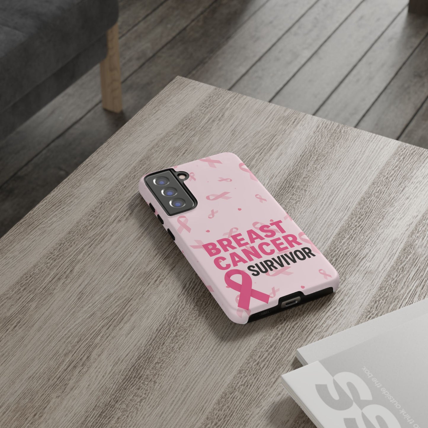 Breast Cancer Survivor Phone Case, Cancer Awareness, Pink Ribbon Design, Tough Cases for Samsung