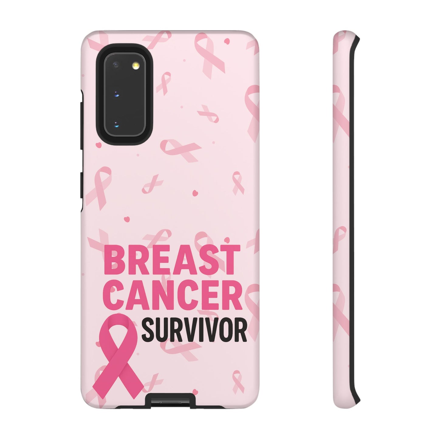 Breast Cancer Survivor Phone Case, Cancer Awareness, Pink Ribbon Design, Tough Cases for Samsung