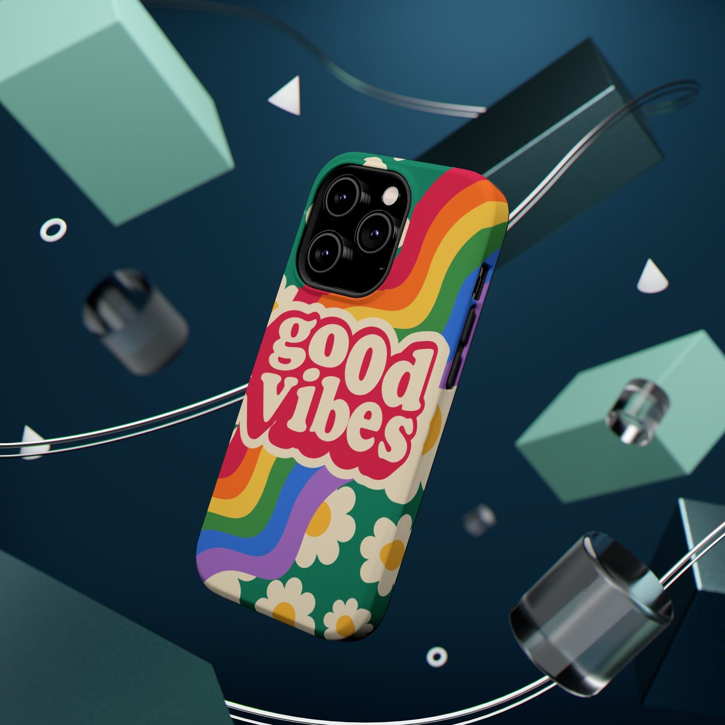 Good Vibes MAGNETIC Tough Phone Cases, Colorful, Cheerful Phone Protection, Gifts for Friends
