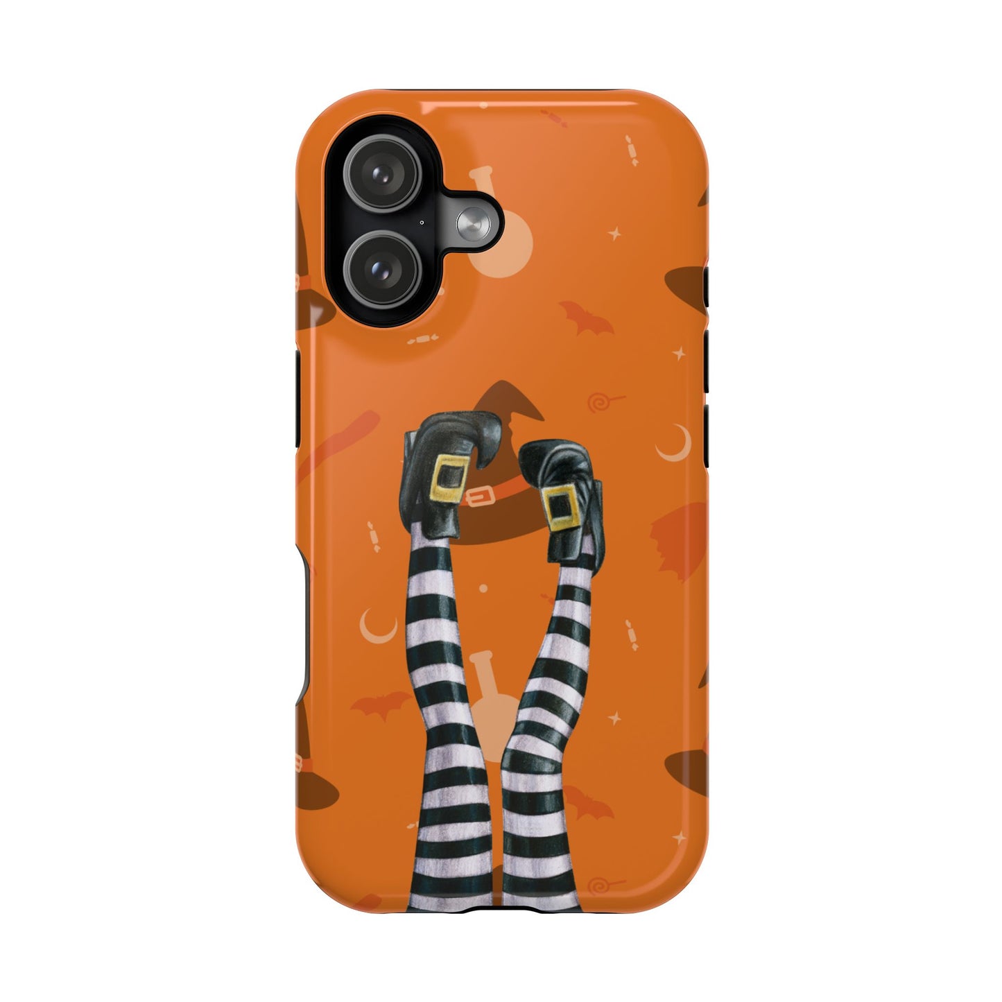 Halloween Magnetic Phone Case, Spooky Design, Witch Legs for Iphone