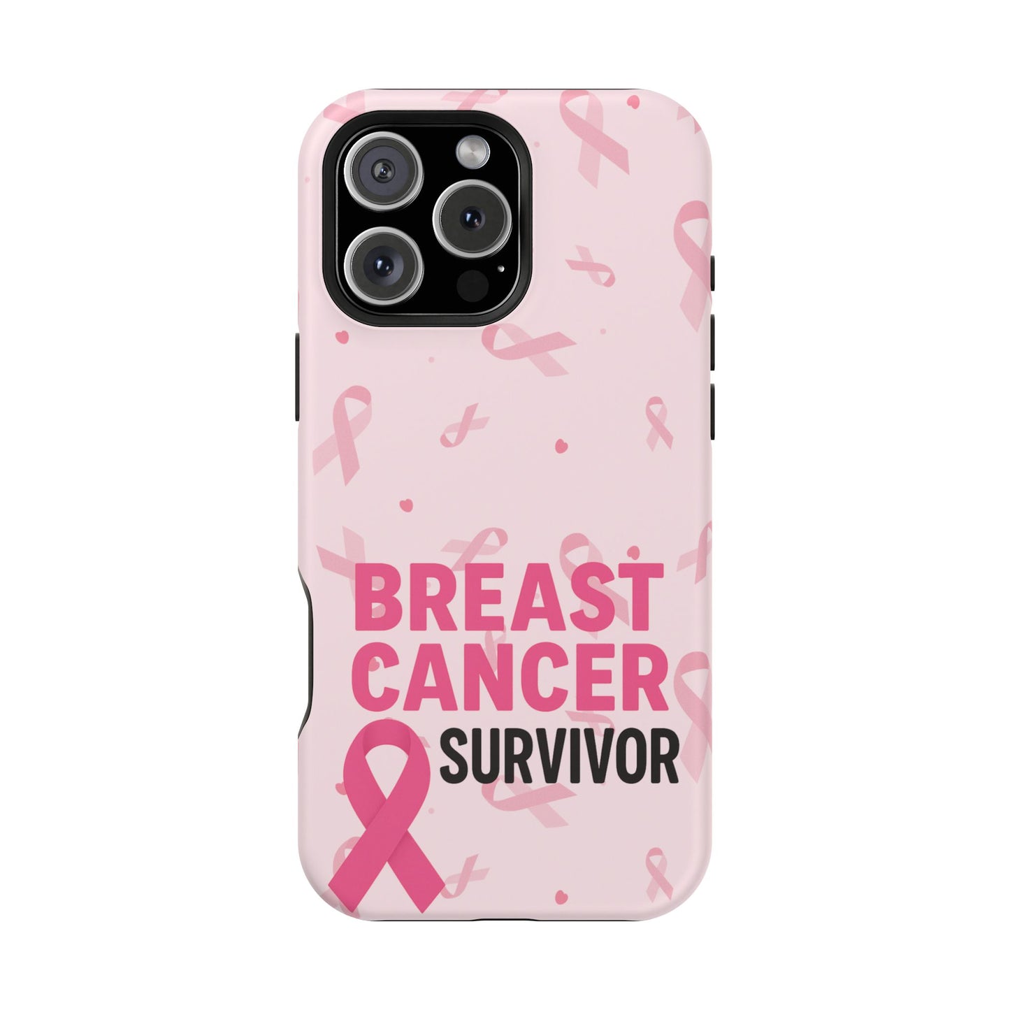 Breast Cancer Survivor Magnetic Phone Case, Impact-Resistant, Pink Ribbon for Iphone