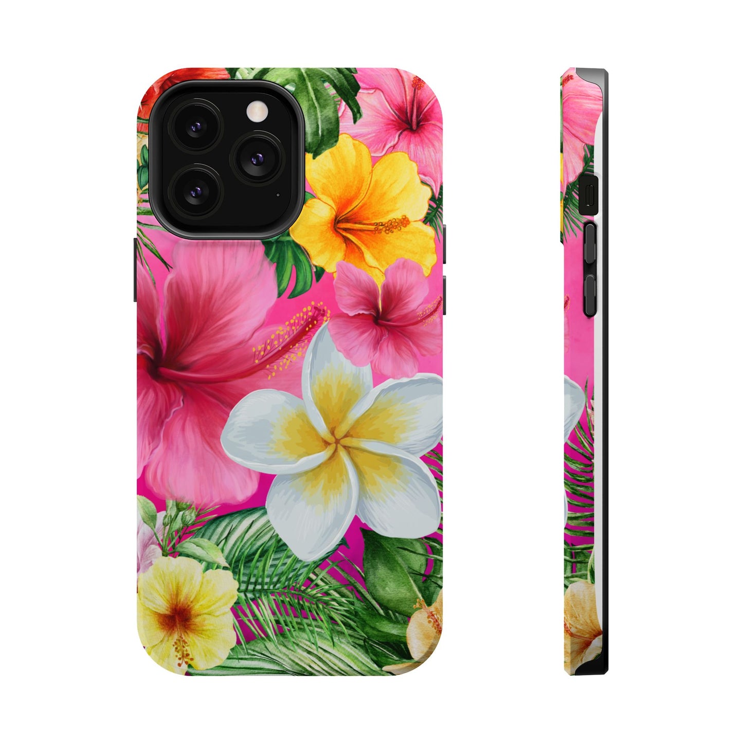 Tropical Floral MAGNETIC Phone Case - Tough, Durable, Chic Protection, Summer Vibes, Gift for Her