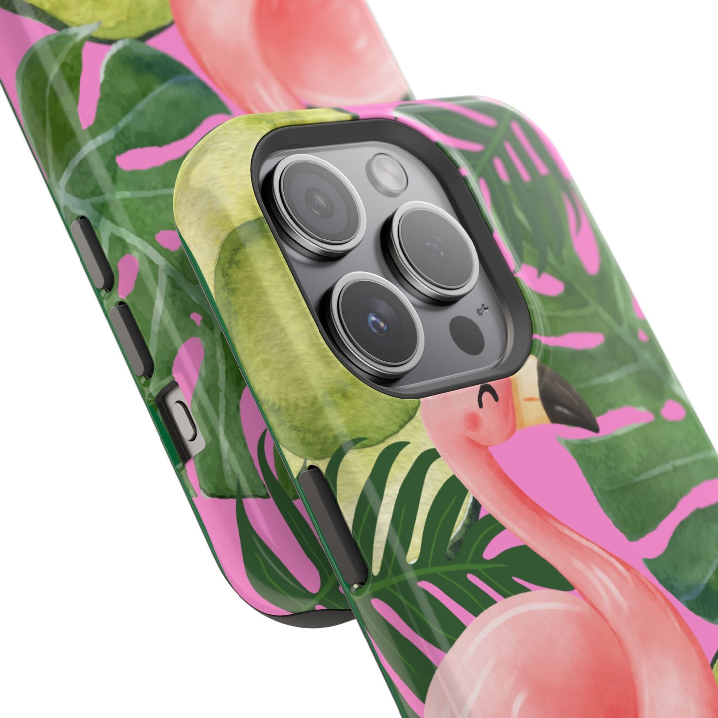 Tropical Flamingo, Cute, Summer Vibes MAGNETIC Tough Phone Case