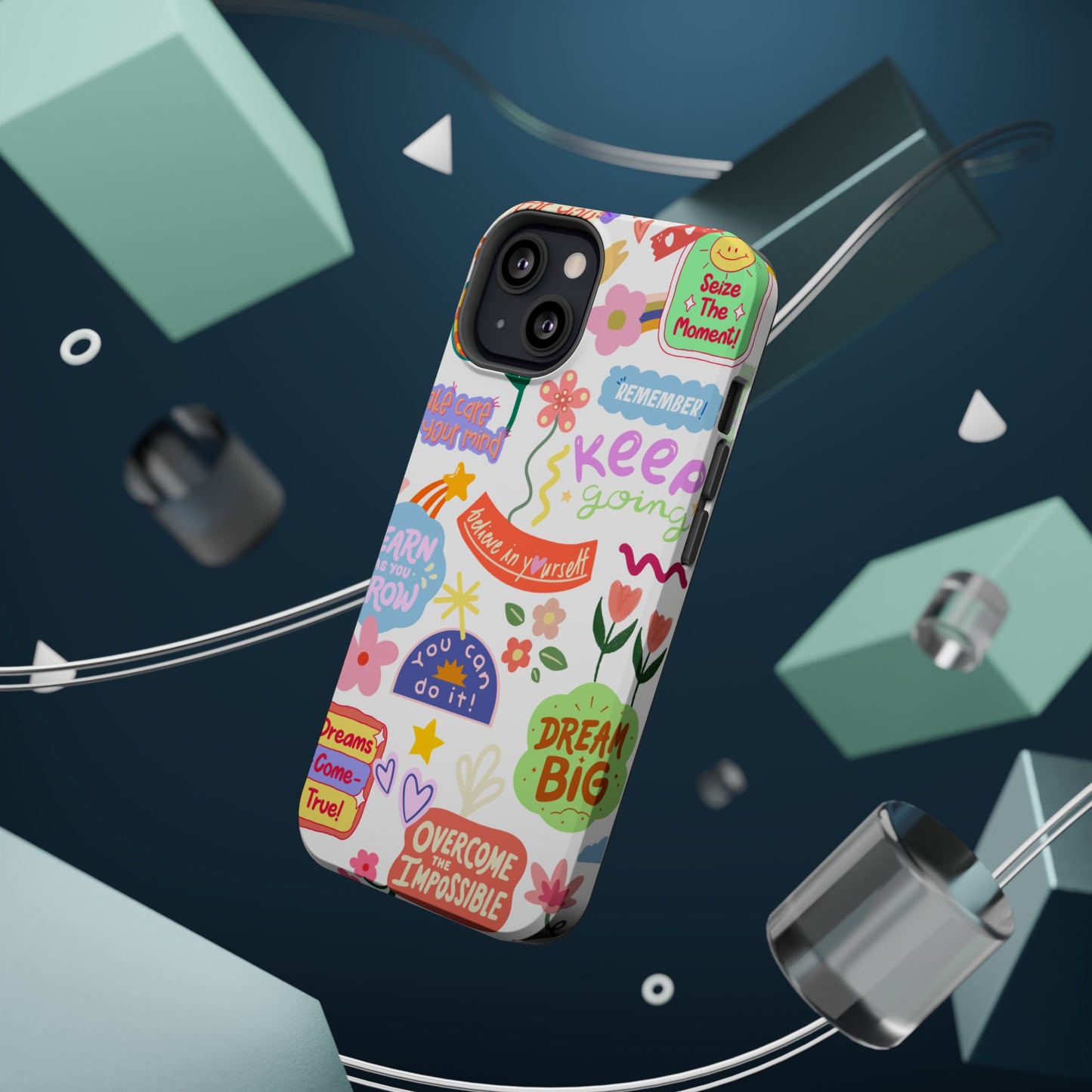Inspirational, Motivational Phone Case, Cute Floral, Confidence Case, Gift for Her, Positive Vibes