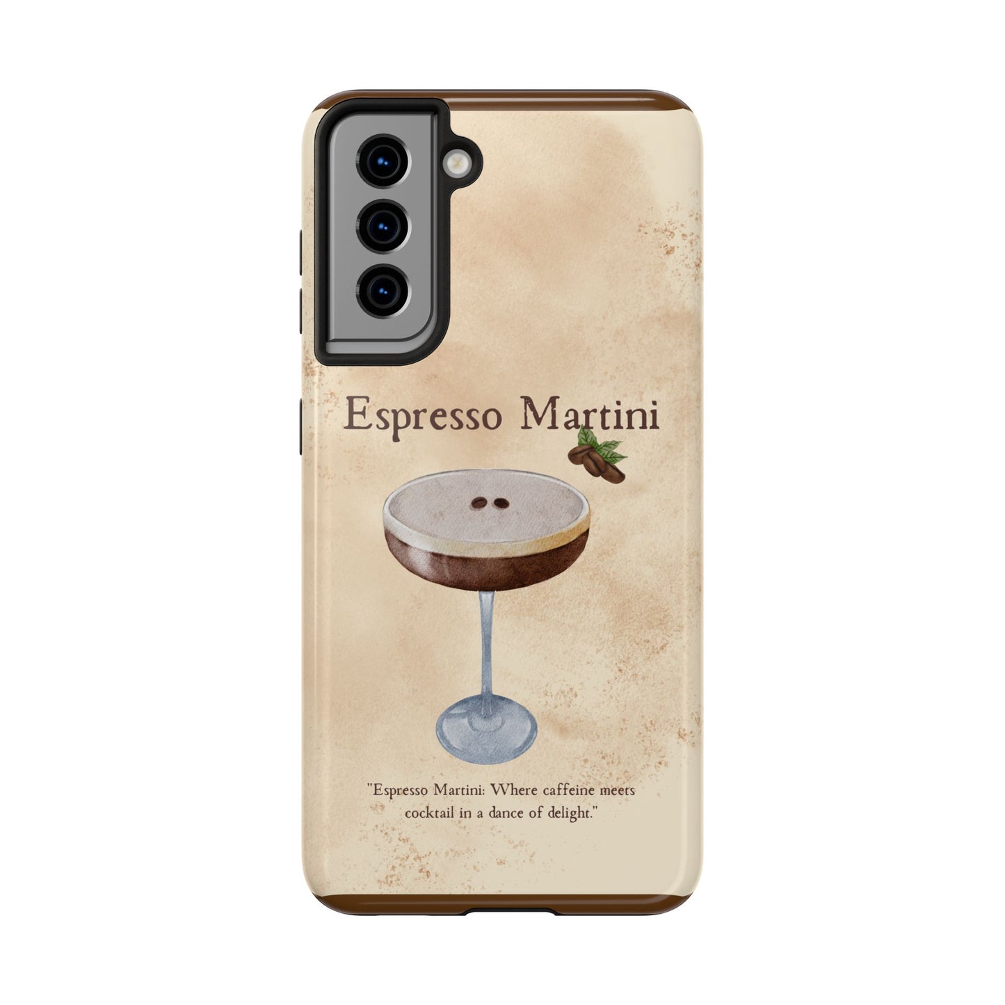 Espresso Martini Tough Phone Cases | Stylish Drink Design | Unique Gift for Cocktail Lovers | Perfect for Any Occasion