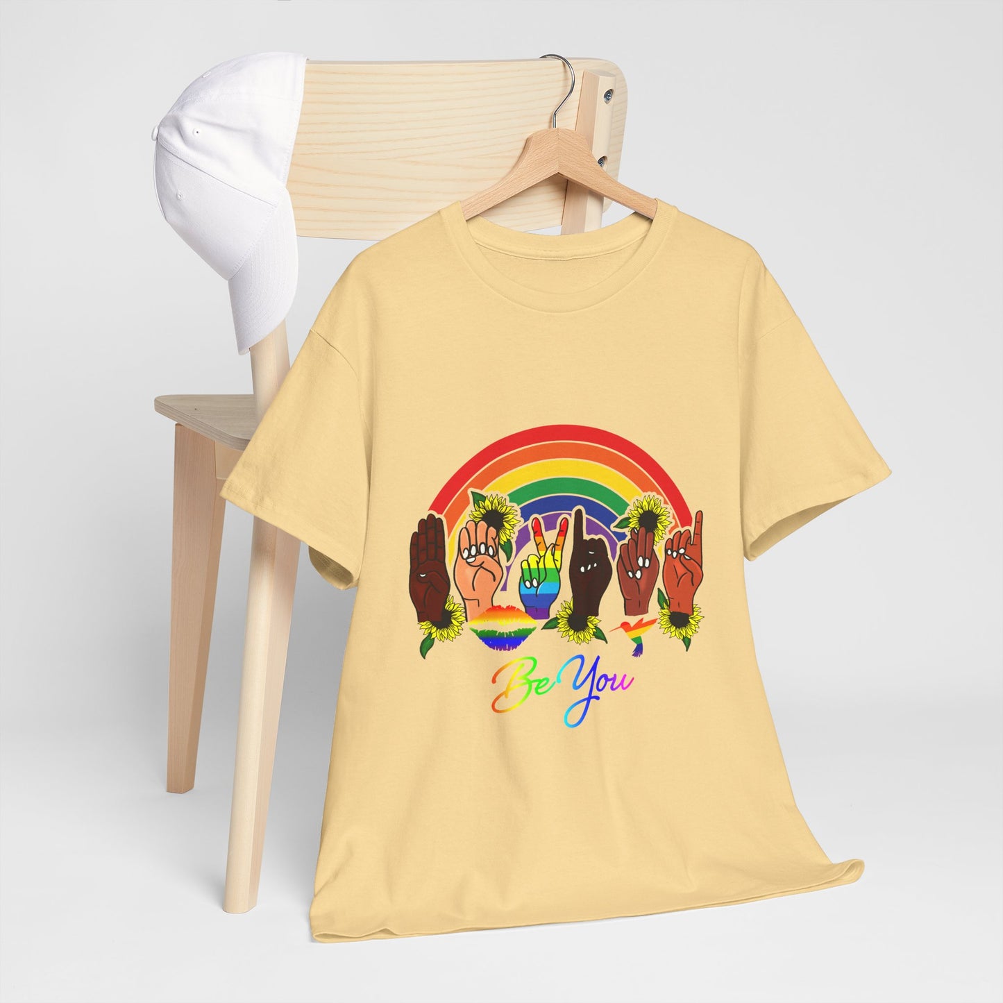 Be You Rainbow Hands Unisex Cotton Tee
