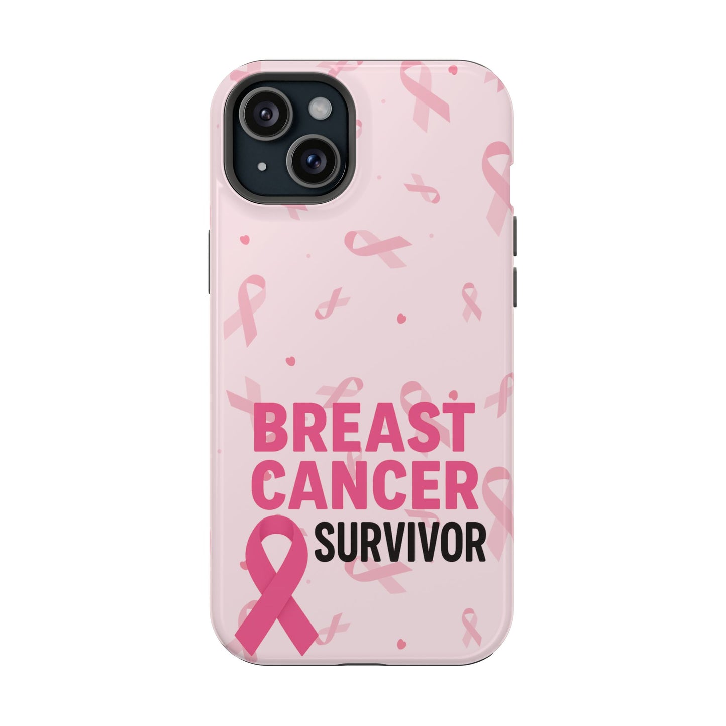Breast Cancer Survivor Magnetic Phone Case, Impact-Resistant, Pink Ribbon for Iphone