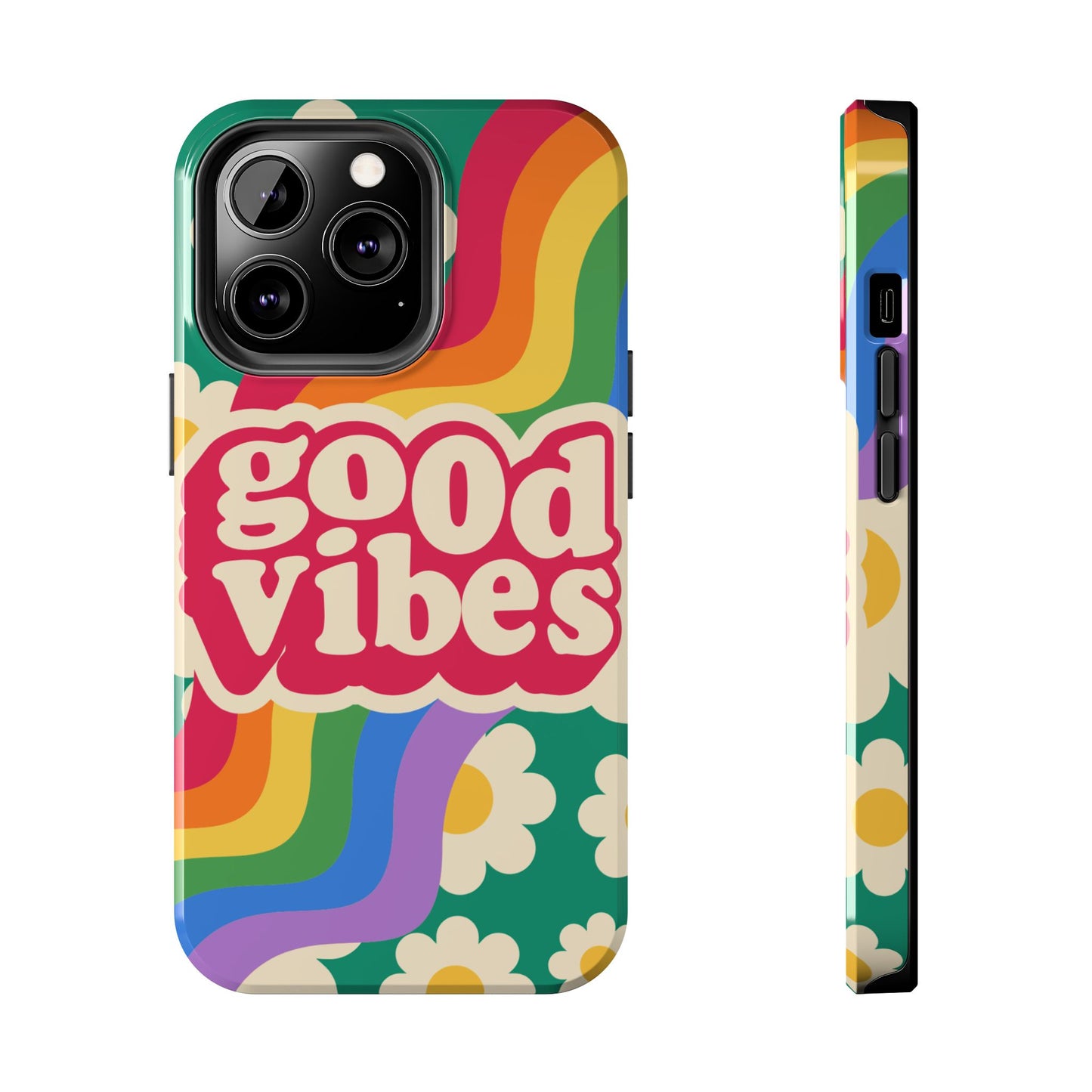Good Vibes Tough Phone Cases, Colorful, Cheerful Phone Protection, Gifts for Friends