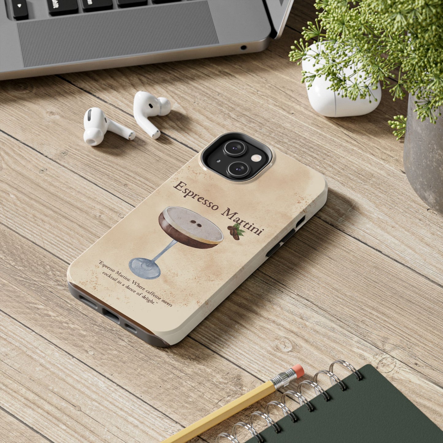 Espresso Martini Tough Phone Cases | Stylish Drink Design | Unique Gift for Cocktail Lovers | Perfect for Any Occasion