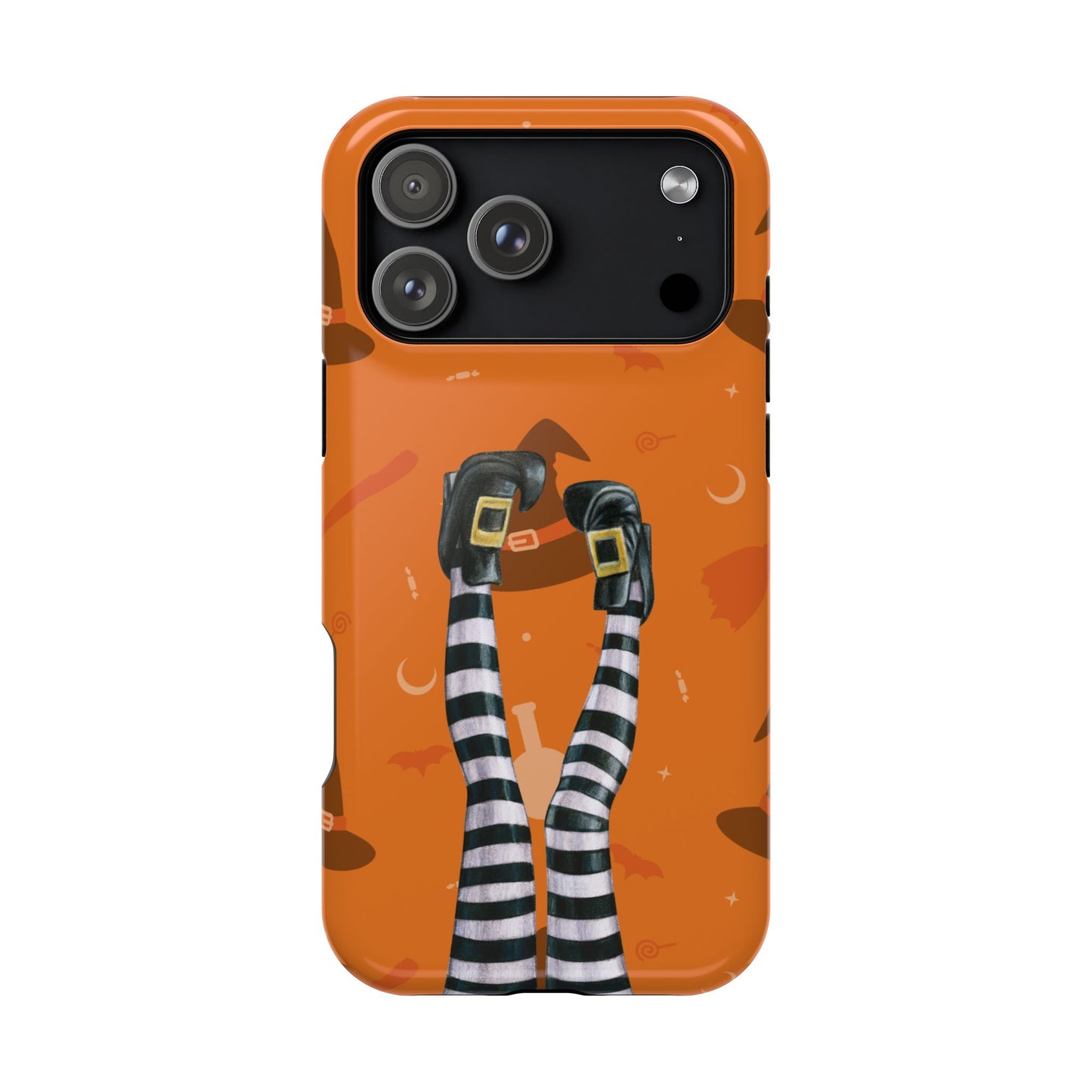 Halloween Magnetic Phone Case, Spooky Design, Witch Legs for Iphone