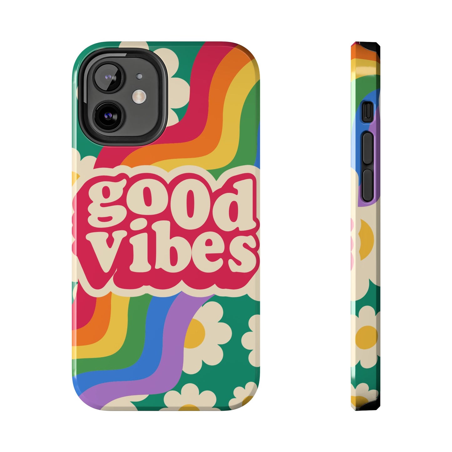 Good Vibes Tough Phone Cases, Colorful, Cheerful Phone Protection, Gifts for Friends