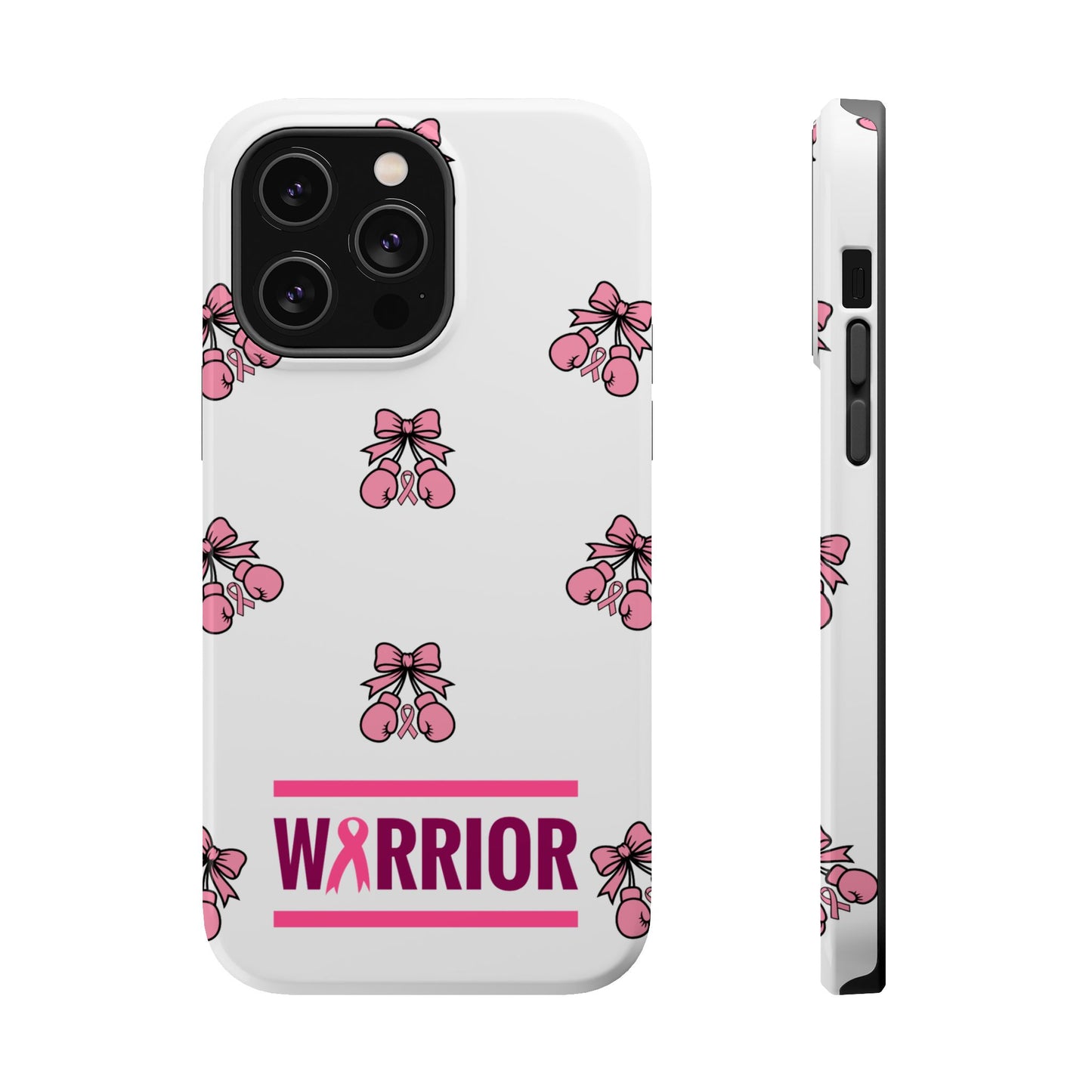 Warrior Bow Pink Magnetic Phone Case, Support Breast Cancer Awareness, Gift for Cancer Fighters for Iphone