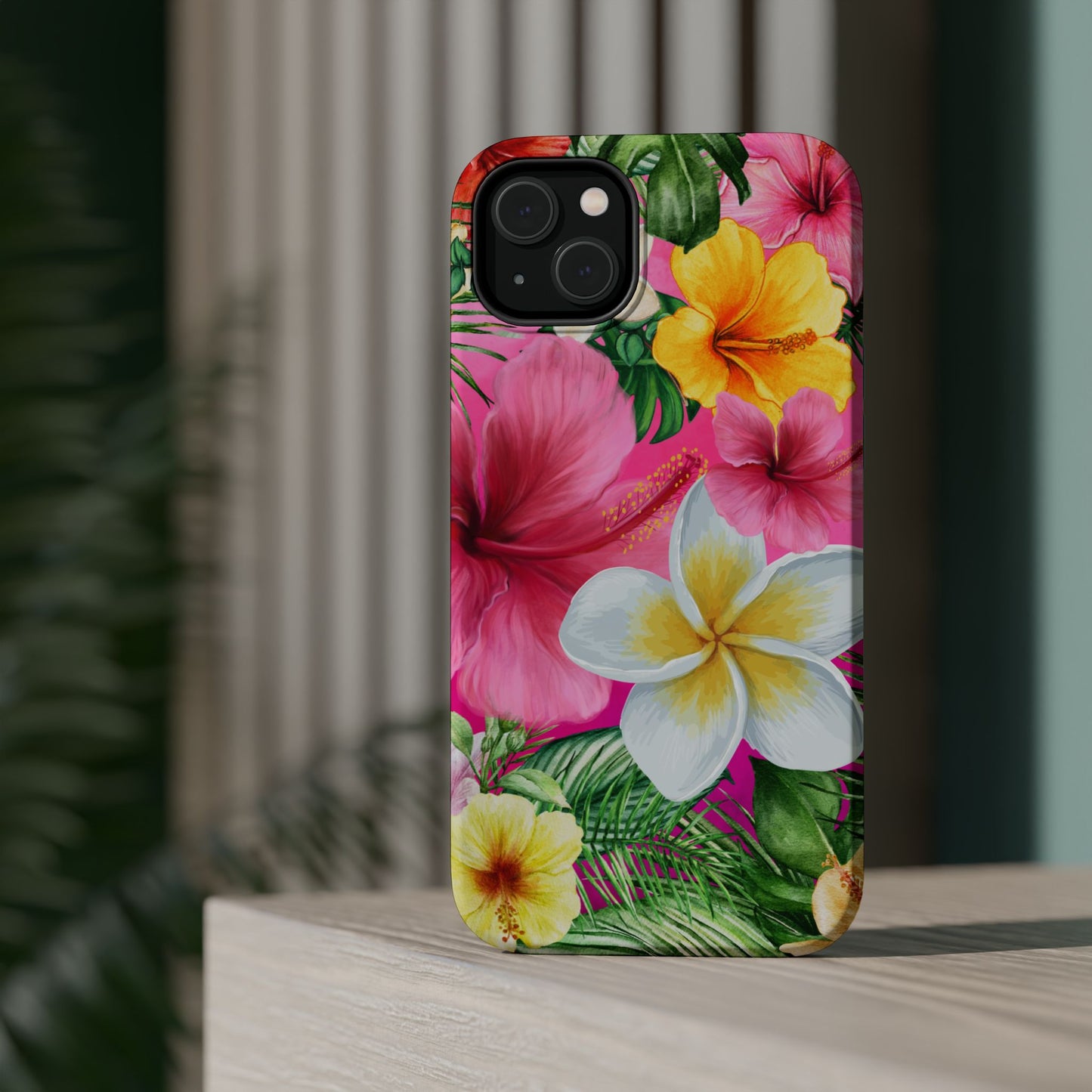 Tropical Floral MAGNETIC Phone Case - Tough, Durable, Chic Protection, Summer Vibes, Gift for Her