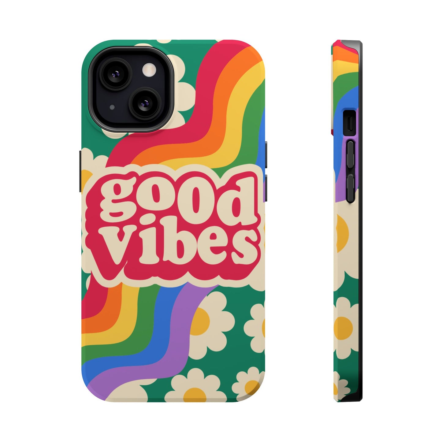 Good Vibes MAGNETIC Tough Phone Cases, Colorful, Cheerful Phone Protection, Gifts for Friends