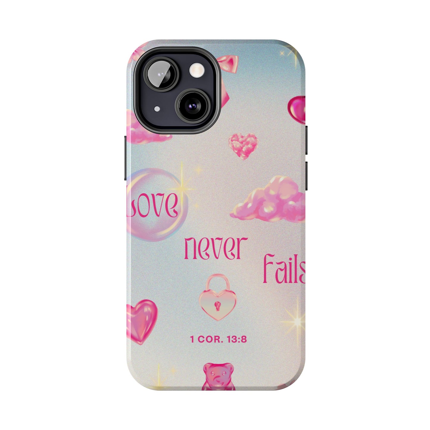 Love Never Fails Bible Verse Tough Phone Case