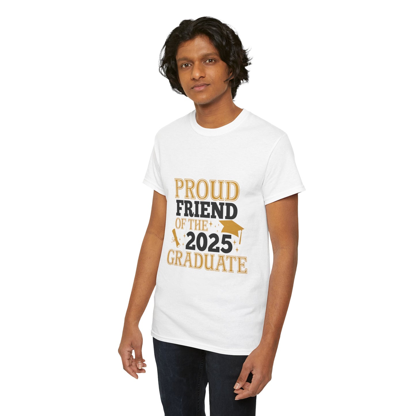 Proud Friend of the Graduate 2025 Unisex Cotton Tee